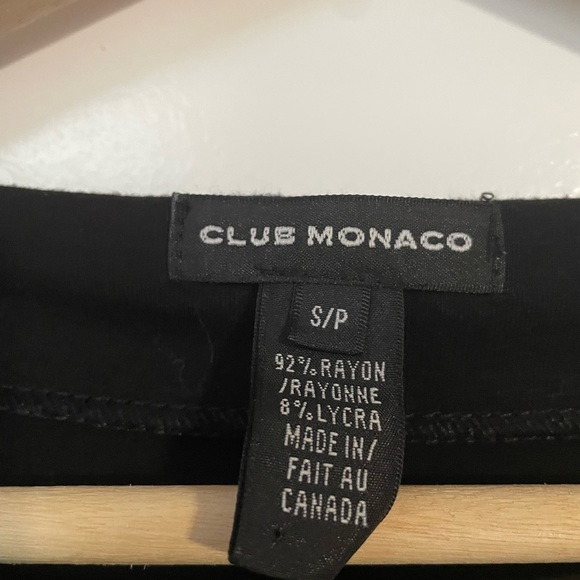 Club Monaco size small, black, long sleeve shirt - Picture 2 of 3